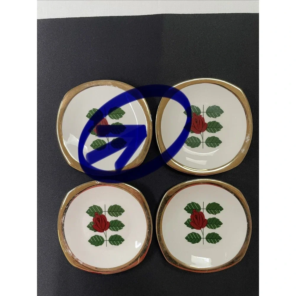 Vintage‎ Heinrich Winterling Marktleuthen Bavaria Set 4 Dessert App Plates Rare!